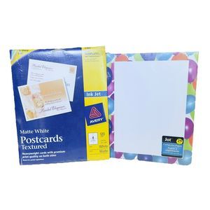 Avery Postcards Textured Matte White Inkjet 120/Jot 24 Sheets Birthday Paper NEW